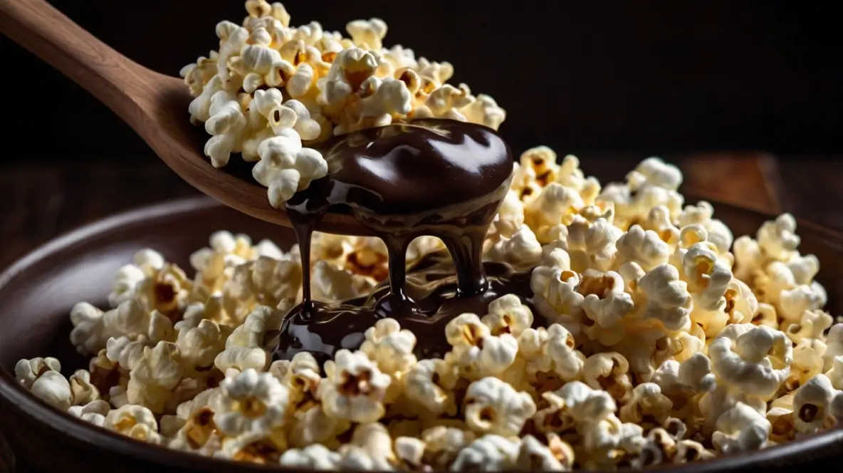 como fazer pipoca doce de chocolate